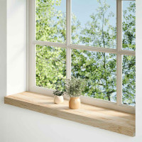 Produktbild för Fönsterbänkar 2 st obehandlad 100x20x2 cm massiv ek