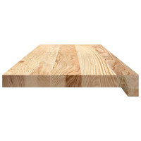 Produktbild för Fönsterbänkar 2 st obehandlad 80x25x2 cm massiv ek