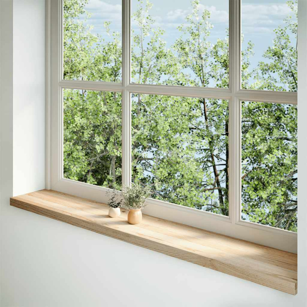 Produktbild för Fönsterbänkar 2 st obehandlad 160x25x2 cm massiv ek