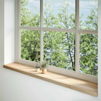 Produktbild för Fönsterbänkar 2 st obehandlad 160x25x2 cm massiv ek