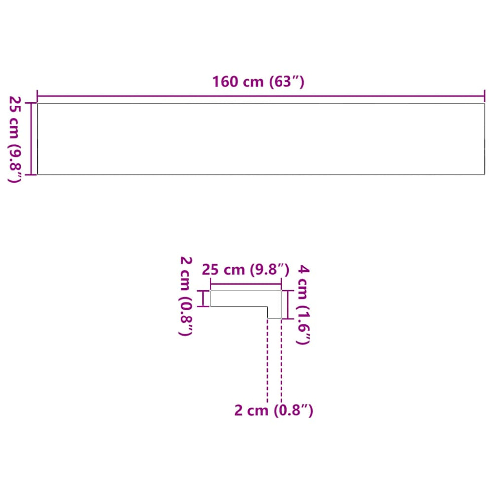 Produktbild för Fönsterbänkar 2 st obehandlad 160x25x2 cm massiv ek