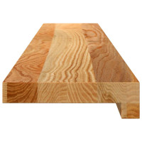 Produktbild för Fönsterbänkar 2 st ljusbrun 100x15x2 cm massiv ek