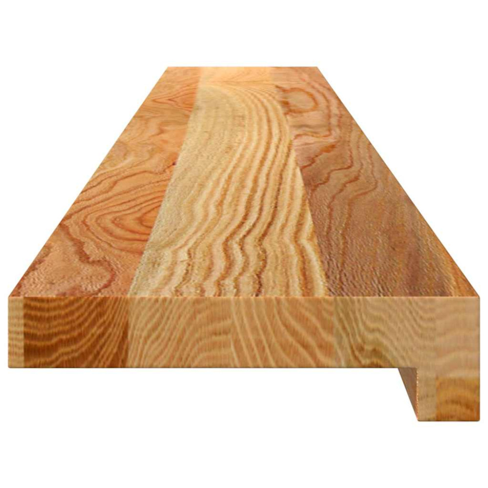 Produktbild för Fönsterbänkar 2 st ljusbrun 120x15x2 cm massiv ek