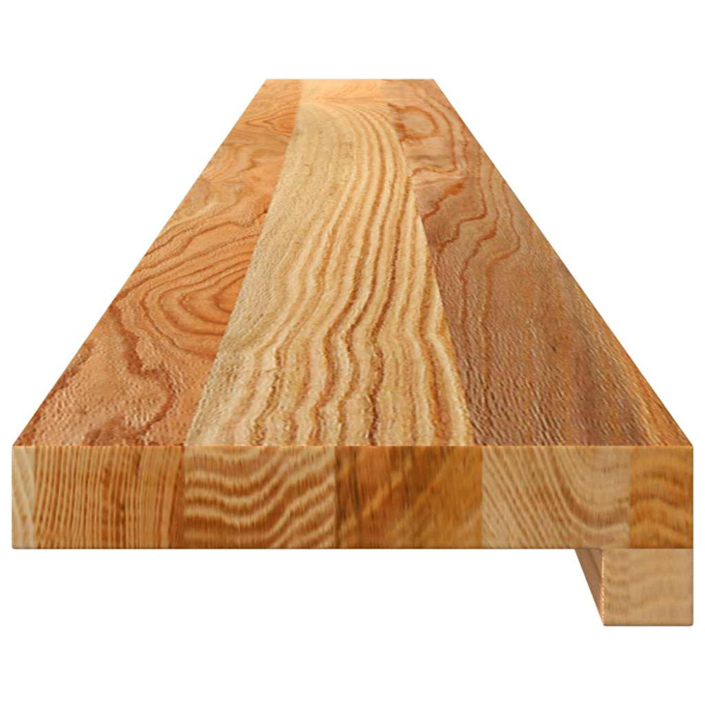 Produktbild för Fönsterbänkar 2 st ljusbrun 140x15x2 cm massiv ek