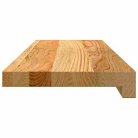 Produktbild för Fönsterbänkar 2 st ljusbrun 70x20x2 cm massiv ek