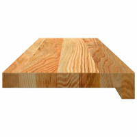 Produktbild för Fönsterbänkar 2 st ljusbrun 80x20x2 cm massiv ek