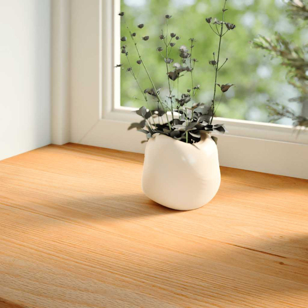 Produktbild för Fönsterbänkar 2 st ljusbrun 90x20x2 cm massiv ek