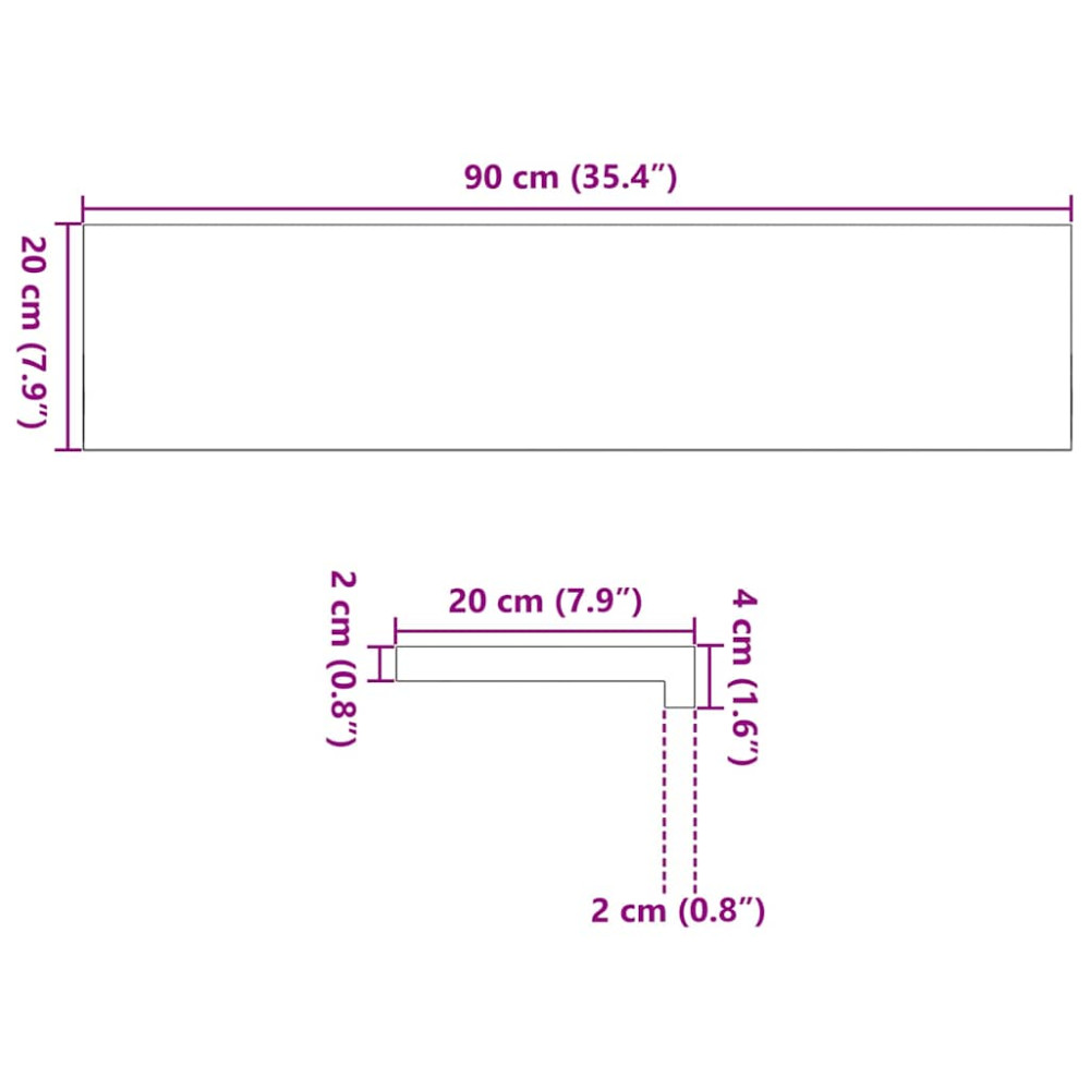 Produktbild för Fönsterbänkar 2 st ljusbrun 90x20x2 cm massiv ek