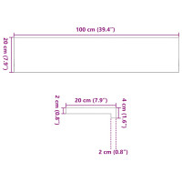 Produktbild för Fönsterbänkar 2 st ljusbrun 100x20x2 cm massiv ek