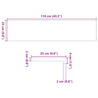 Produktbild för Fönsterbänkar 2 st ljusbrun 110x25x2 cm massiv ek