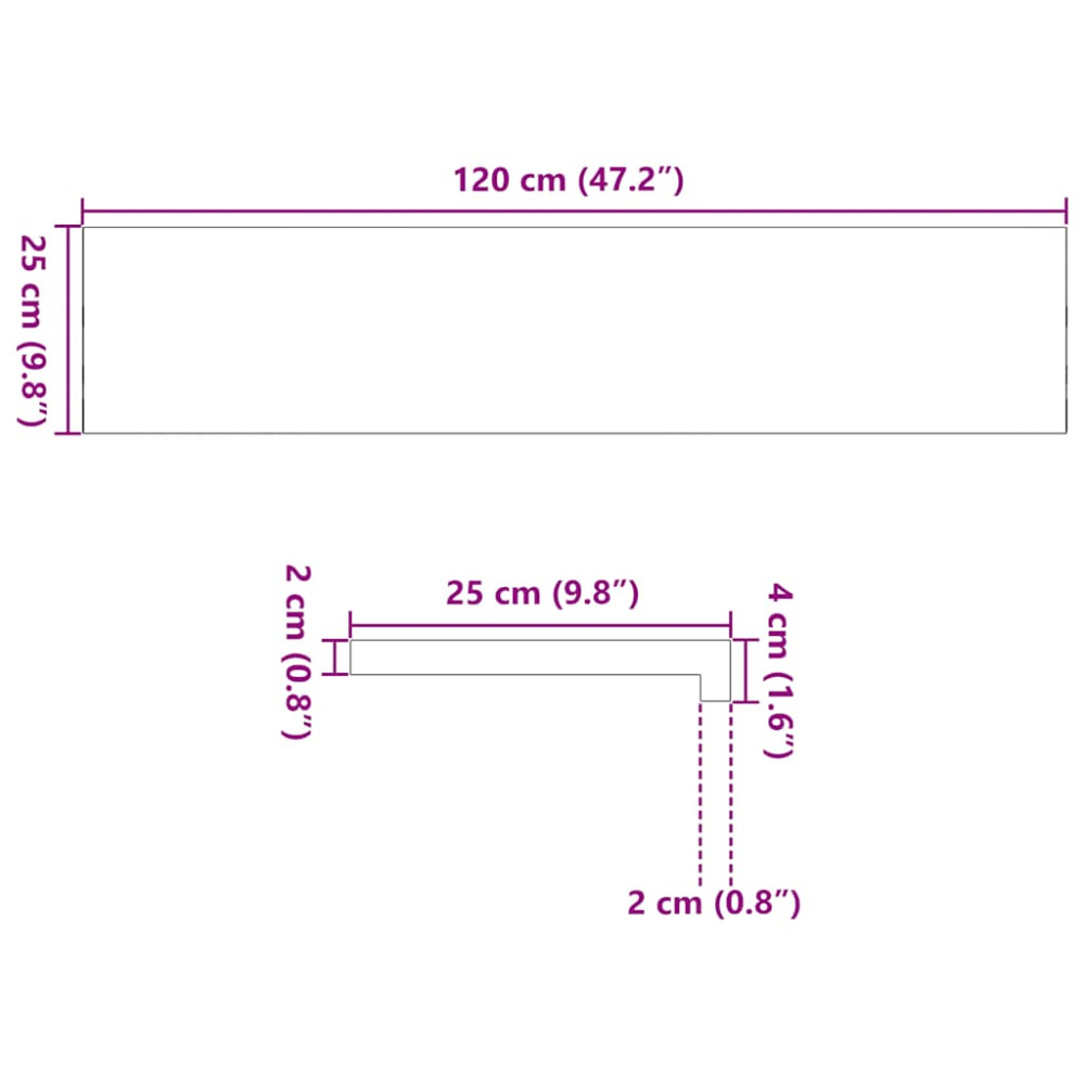 Produktbild för Fönsterbänkar 2 st ljusbrun 120x25x2 cm massiv ek