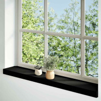 Produktbild för Fönsterbänkar 2 st brunsvart 70x15x2 cm massiv ek