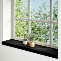 Produktbild för Fönsterbänkar 2 st brunsvart 70x20x2 cm massiv ek