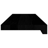 Produktbild för Fönsterbänkar 2 st brunsvart 70x20x2 cm massiv ek