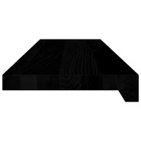 Produktbild för Fönsterbänkar 2 st brunsvart 80x20x2 cm massiv ek