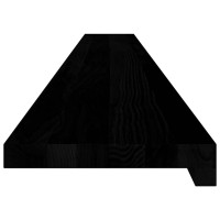 Produktbild för Fönsterbänkar 2 st brunsvart 160x20x2 cm massiv ek