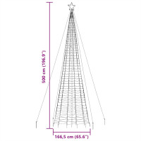 Produktbild för Julgransbelysning med markspett 1534 LEDs varmvit 500 cm