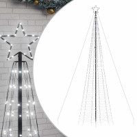 Produktbild för Julgransbelysning med markspett 1534 LEDs kallvitt 500 cm