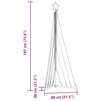 Produktbild för Julgransbelysning 339 LEDs varmvit 187 cm