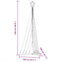 Produktbild för Julgransbelysning 447 LEDs varmvit 249 cm