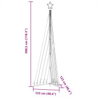 Produktbild för Julgransbelysning 495 LEDs kallvit 300,5 cm