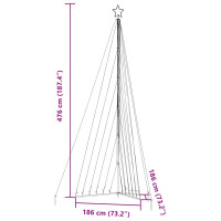 Produktbild för Julgransbelysning 789 LEDs varmvit 476 cm