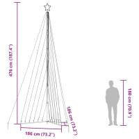 Produktbild för Julgransbelysning 789 LEDs varmvit 476 cm