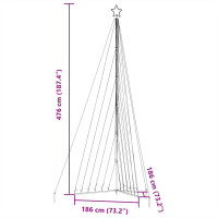 Produktbild för Julgransbelysning 789 LEDs kallvit 476 cm