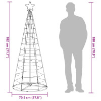 Produktbild för Julgranskon 200 LEDs varmvit 182 cm