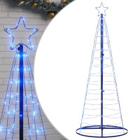 Produktbild för Julgranskon 200 LEDs blå 182 cm