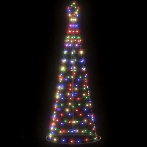 vidaXL Julgranskon 200 LEDs färgglad 182 cm