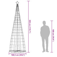 Produktbild för Julgranskon 550 LEDs kallvit 304 cm