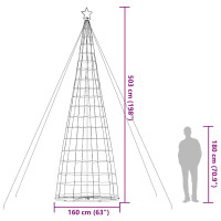 Produktbild för Julgranskon 1534 LEDs varmvit 503 cm