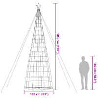 Produktbild för Julgranskon 1534 LEDs färgglad 503 cm