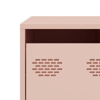 Produktbild för Soffbord rosa 68,5x50x43,5 cm kallvalsat stål