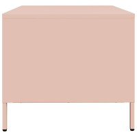 Produktbild för Soffbord rosa 68,5x50x43,5 cm kallvalsat stål