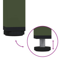 Produktbild för Soffbord olivgrön 68,5x50x43,5 cm kallvalsat stål