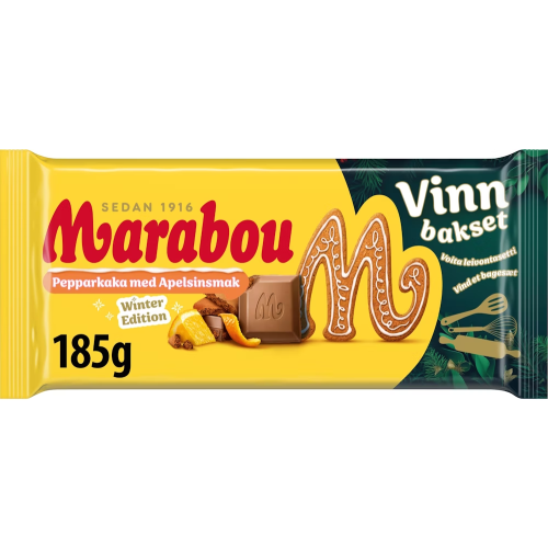 Marabou Choklad Pepparkaka Apelsin 185g