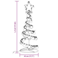 Produktbild för Julgranskon med julkulor 80 LEDs varmvit 120 cm