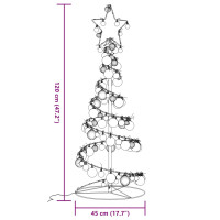 Produktbild för Julgranskon med julkulor 80 LEDs varmvit 120 cm