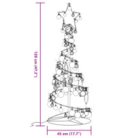 Produktbild för Julgranskon med julkulor 80 LEDs varmvit 120 cm