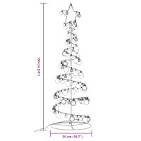 Produktbild för Julgranskon med julkulor 100 LEDs varmvit 150 cm