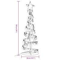 Produktbild för Julgranskon med julkulor 100 LEDs varmvit 150 cm