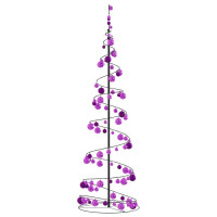 Produktbild för Julgranskon med julkulor 120 LEDs varmvit 180 cm