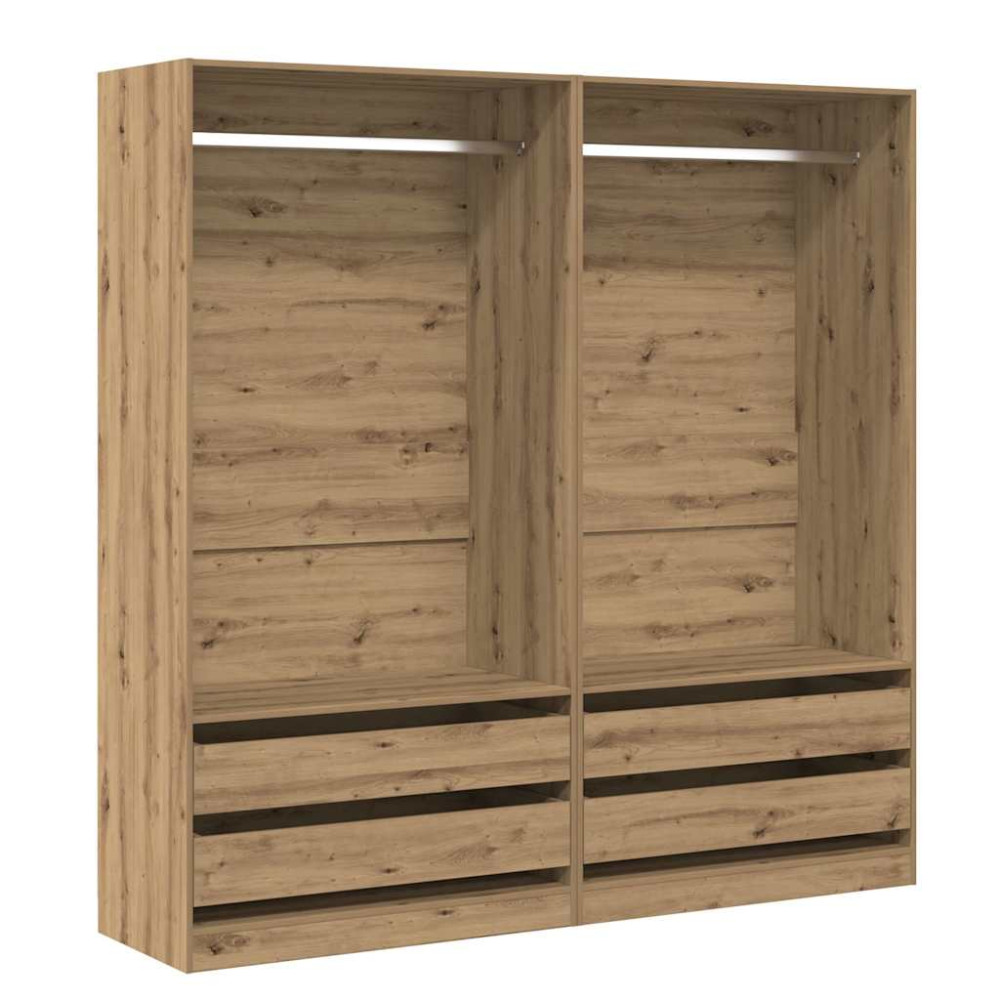 Produktbild för Garderob ek 100x50x200 cm konstruerat trä