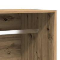 Produktbild för Garderob ek 100x50x200 cm konstruerat trä