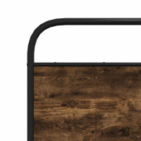 Produktbild för Sängram utan madrass metall rökfärgad ek 183x213 cm