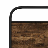 Produktbild för Sängram utan madrass metall rökfärgad ek 140x200 cm