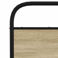 Produktbild för Sängram utan madrass metall sonoma-ek 137x190 cm