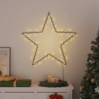 Produktbild för Julbelysning stjärna silhuett 115 LEDs varmvit